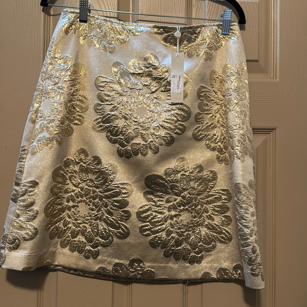 Trina Turk golden above knee skirt